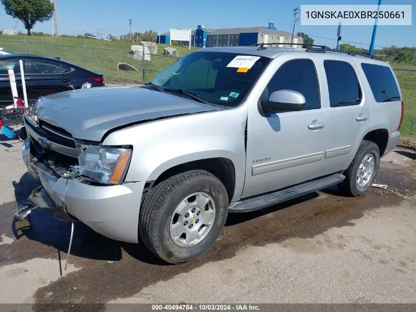 2011 Chevrolet Tahoe Ls VIN: 1GNSKAE0XBR250661 Lot: 40494754