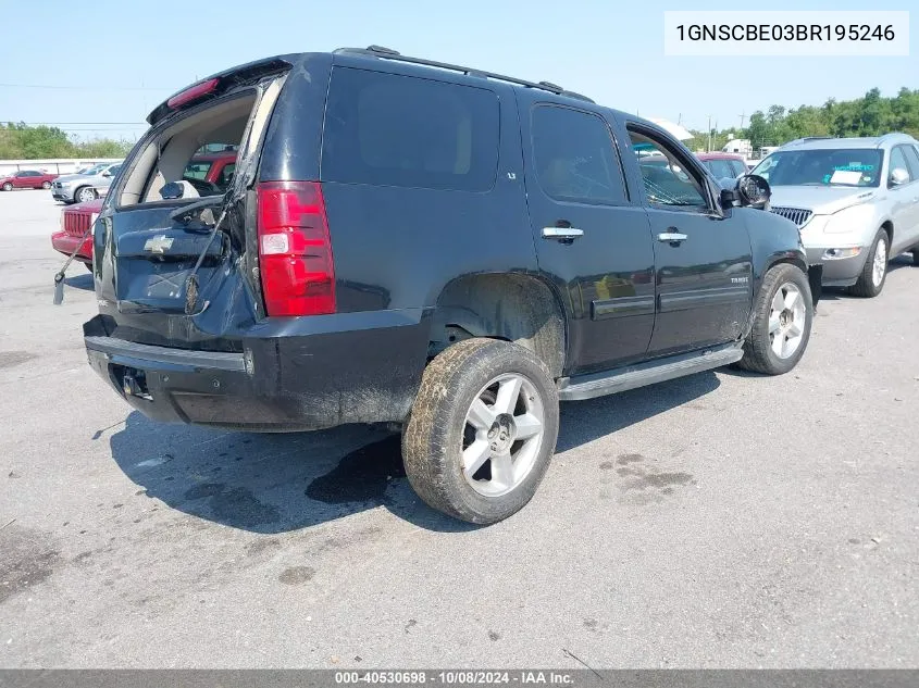 2011 Chevrolet Tahoe C1500 Lt VIN: 1GNSCBE03BR195246 Lot: 40530698