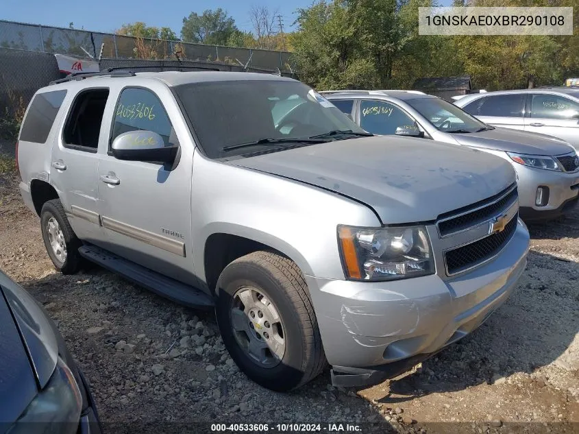 1GNSKAE0XBR290108 2011 Chevrolet Tahoe Ls