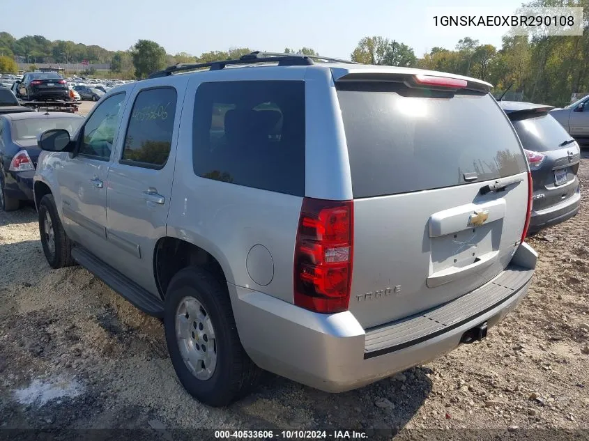 2011 Chevrolet Tahoe Ls VIN: 1GNSKAE0XBR290108 Lot: 40533606