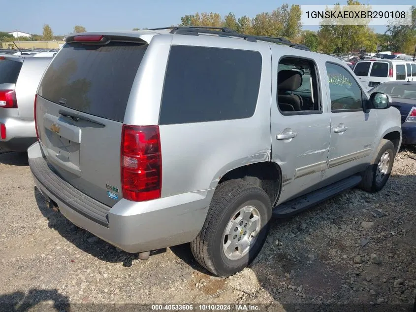 1GNSKAE0XBR290108 2011 Chevrolet Tahoe Ls