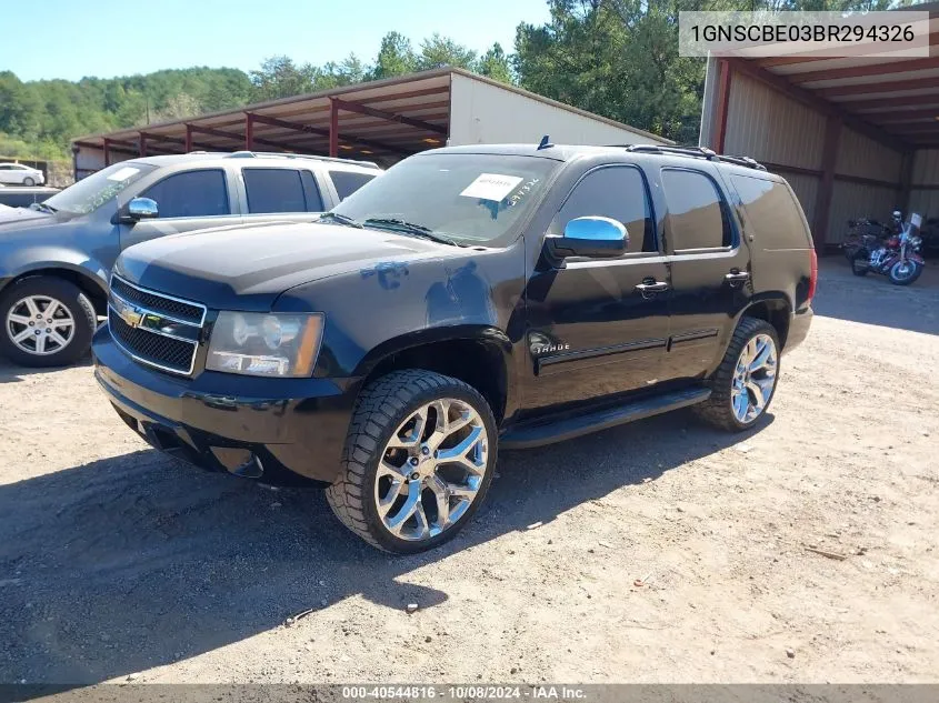 2011 Chevrolet Tahoe Lt VIN: 1GNSCBE03BR294326 Lot: 40544816