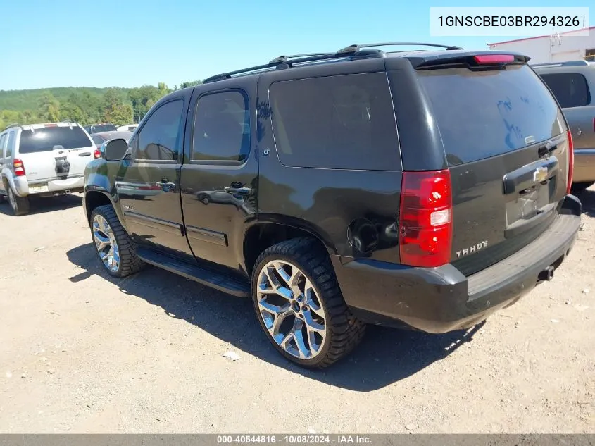 1GNSCBE03BR294326 2011 Chevrolet Tahoe Lt