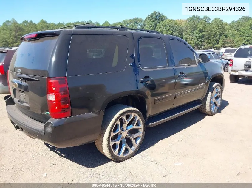 2011 Chevrolet Tahoe Lt VIN: 1GNSCBE03BR294326 Lot: 40544816