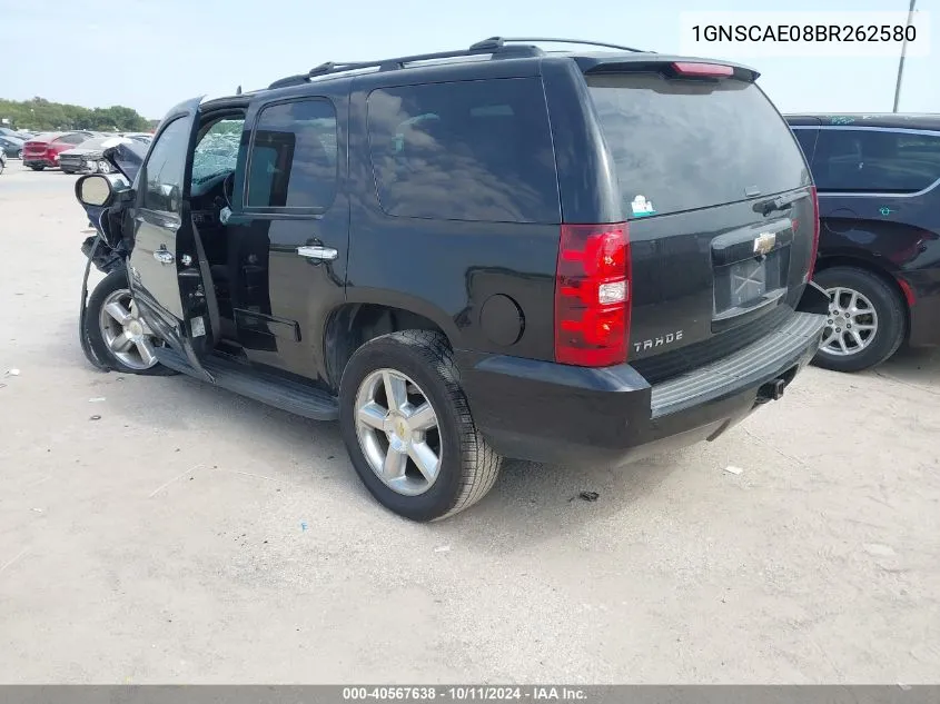 1GNSCAE08BR262580 2011 Chevrolet Tahoe Ls