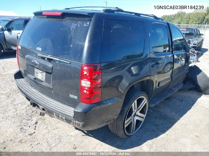 2011 Chevrolet Tahoe Ls VIN: 1GNSCAE03BR184239 Lot: 40579887