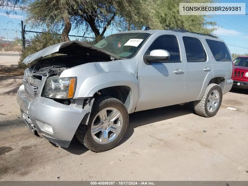 2011 Chevrolet Tahoe Lt VIN: 1GNSKBE03BR269381 Lot: 40599387