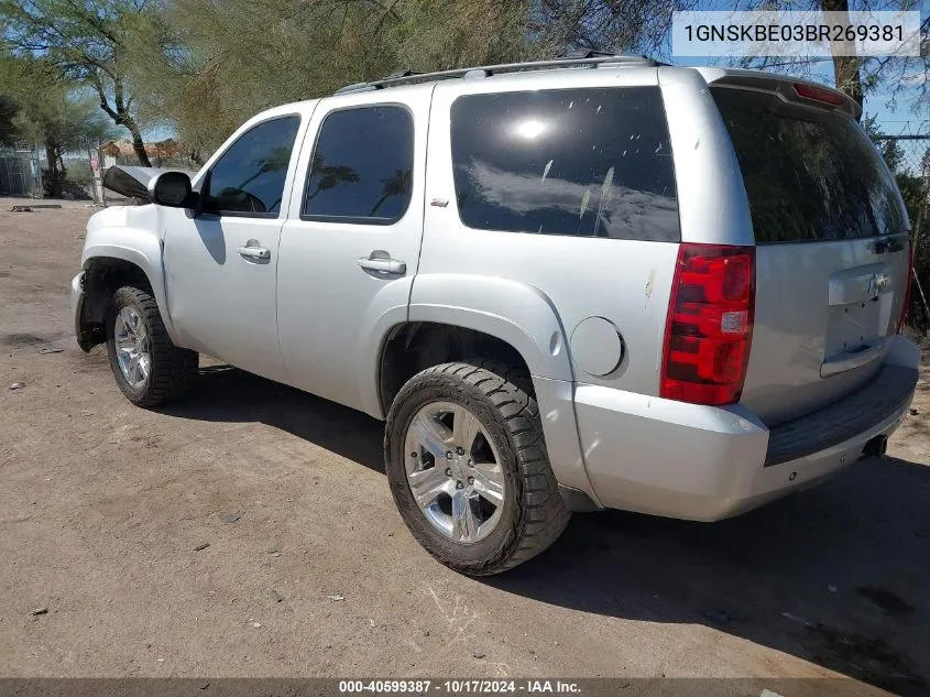 2011 Chevrolet Tahoe Lt VIN: 1GNSKBE03BR269381 Lot: 40599387