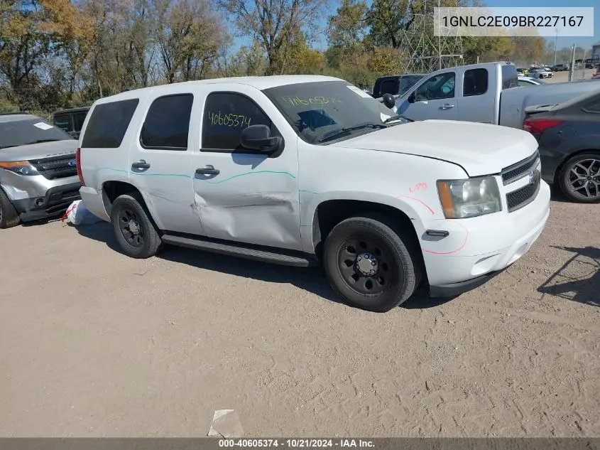 2011 Chevrolet Tahoe Police VIN: 1GNLC2E09BR227167 Lot: 40605374