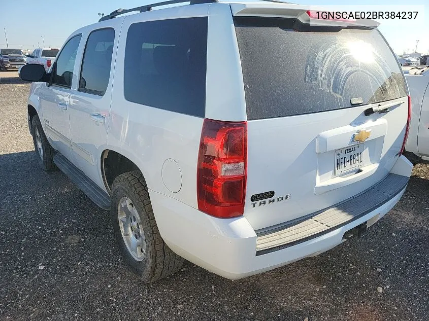 2011 Chevrolet Tahoe C1500 Ls VIN: 1GNSCAE02BR384237 Lot: 40664542