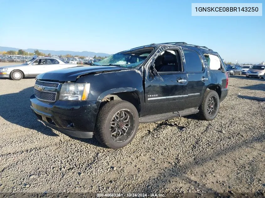 1GNSKCE08BR143250 2011 Chevrolet Tahoe Ltz