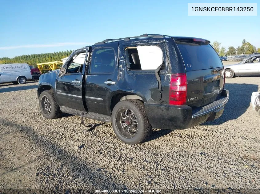 1GNSKCE08BR143250 2011 Chevrolet Tahoe Ltz