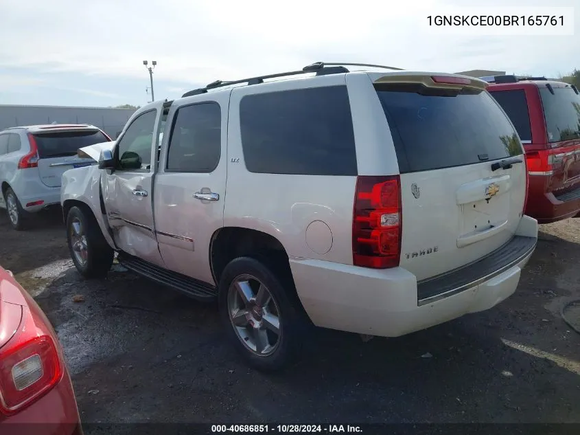 2011 Chevrolet Tahoe Ltz VIN: 1GNSKCE00BR165761 Lot: 40686851