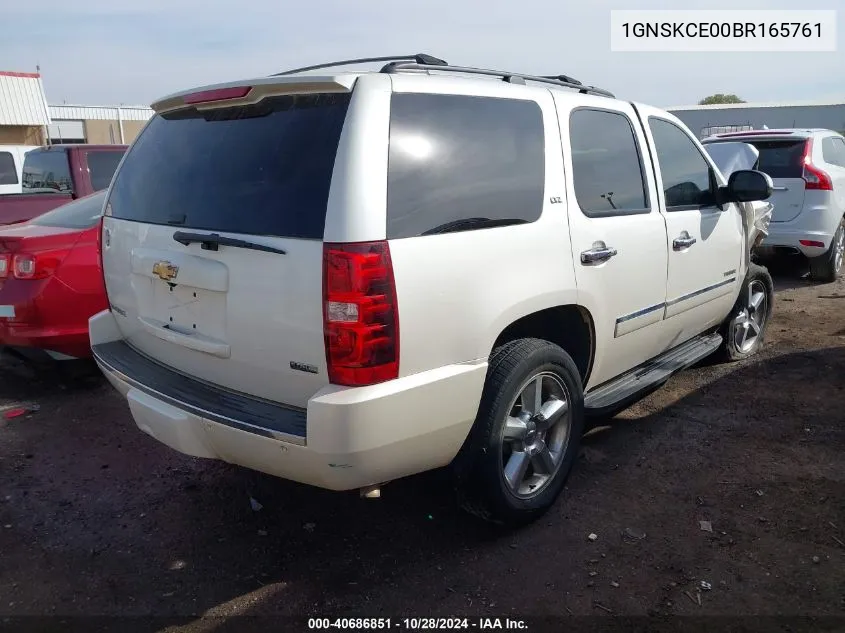 2011 Chevrolet Tahoe Ltz VIN: 1GNSKCE00BR165761 Lot: 40686851