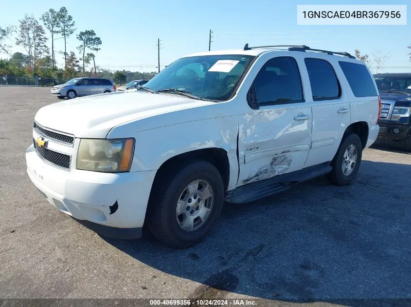 1GNSCAE04BR367956 2011 Chevrolet Tahoe Ls