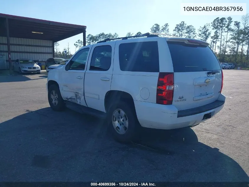 1GNSCAE04BR367956 2011 Chevrolet Tahoe Ls