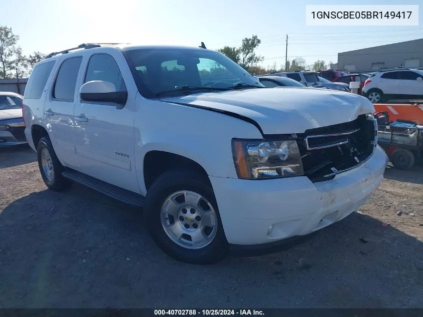 2011 Chevrolet Tahoe Lt VIN: 1GNSCBE05BR149417 Lot: 40702788