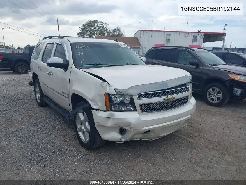 2011 Chevrolet Tahoe Ltz VIN: 1GNSCCE05BR192144 Lot: 40703964