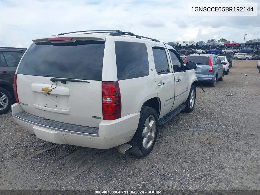 2011 Chevrolet Tahoe Ltz VIN: 1GNSCCE05BR192144 Lot: 40703964