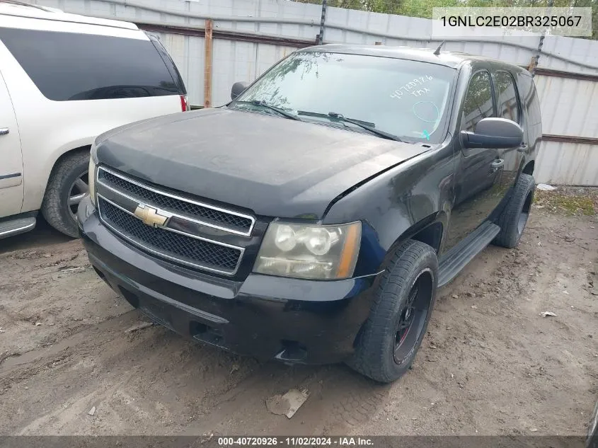 2011 Chevrolet Tahoe Commercial Fleet VIN: 1GNLC2E02BR325067 Lot: 40720926