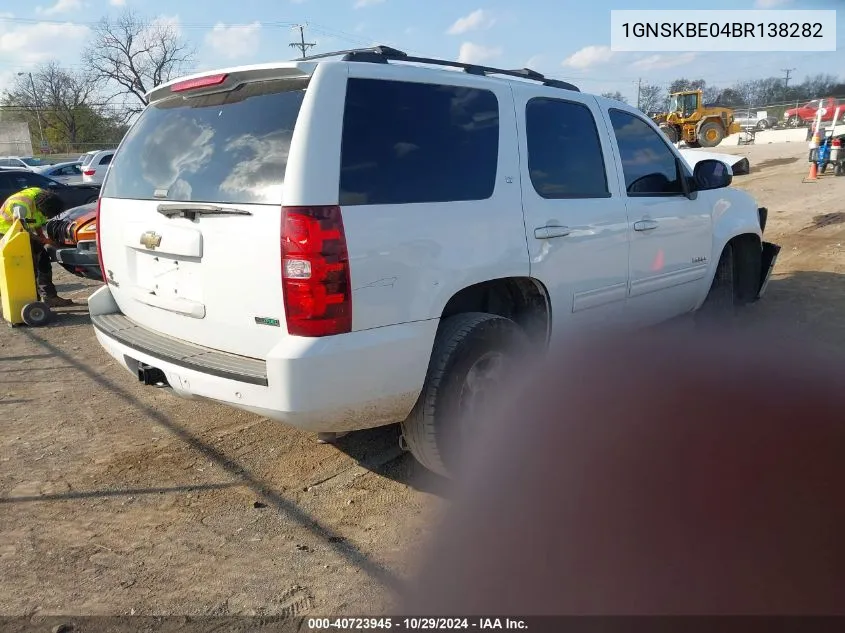 2011 Chevrolet Tahoe Lt VIN: 1GNSKBE04BR138282 Lot: 40723945