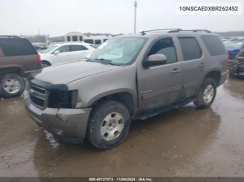 2011 Chevrolet Tahoe Ls VIN: 1GNSCAE0XBR262452 Lot: 40727073