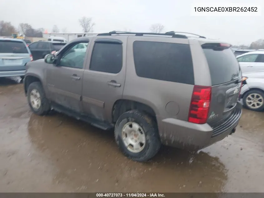 2011 Chevrolet Tahoe Ls VIN: 1GNSCAE0XBR262452 Lot: 40727073