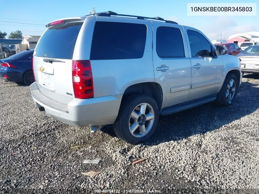 2011 Chevrolet Tahoe Lt VIN: 1GNSKBE00BR345803 Lot: 40754722