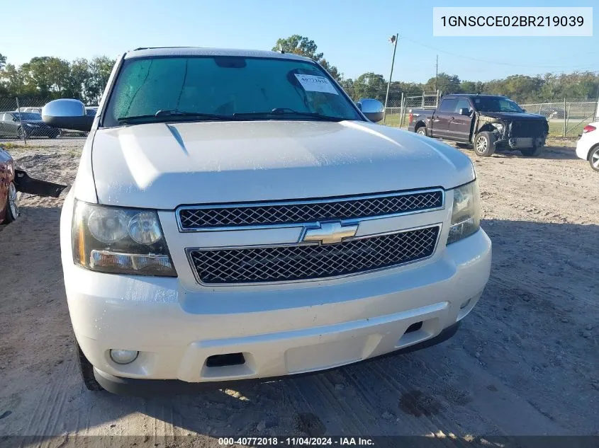 2011 Chevrolet Tahoe Ltz VIN: 1GNSCCE02BR219039 Lot: 40772018