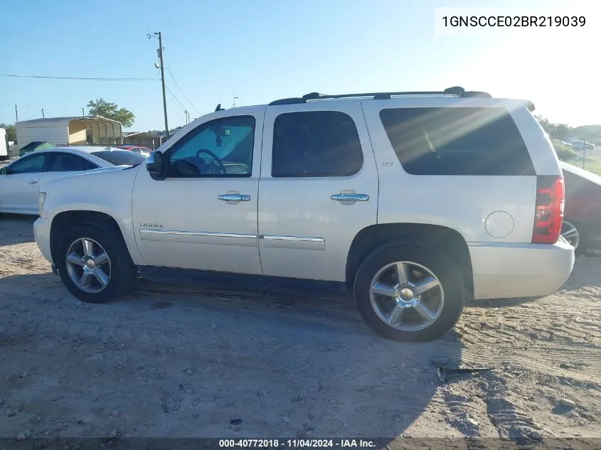 2011 Chevrolet Tahoe Ltz VIN: 1GNSCCE02BR219039 Lot: 40772018