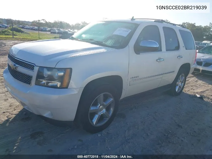 2011 Chevrolet Tahoe Ltz VIN: 1GNSCCE02BR219039 Lot: 40772018