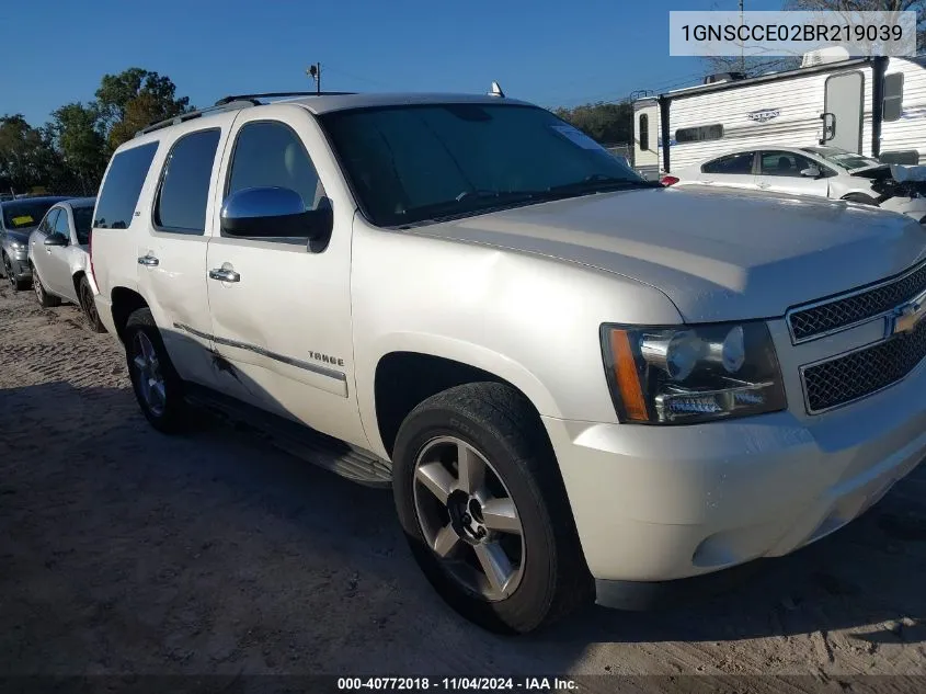 2011 Chevrolet Tahoe Ltz VIN: 1GNSCCE02BR219039 Lot: 40772018