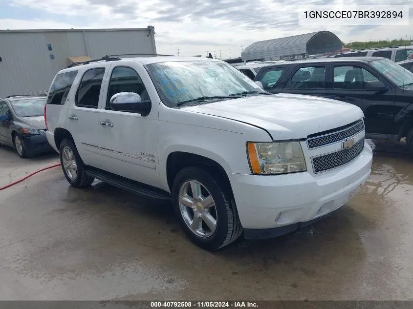 2011 Chevrolet Tahoe Ltz VIN: 1GNSCCE07BR392894 Lot: 40792508