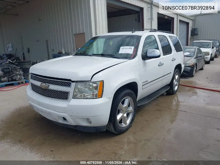 2011 Chevrolet Tahoe Ltz VIN: 1GNSCCE07BR392894 Lot: 40792508