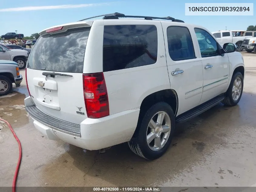 2011 Chevrolet Tahoe Ltz VIN: 1GNSCCE07BR392894 Lot: 40792508