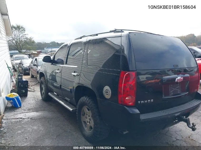 2011 Chevrolet Tahoe Lt VIN: 1GNSKBE01BR158604 Lot: 40798889