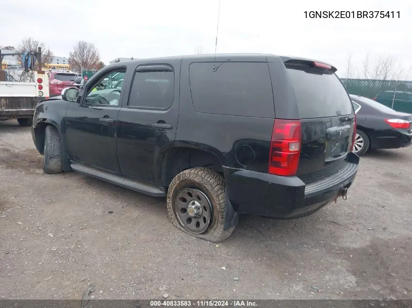 2011 Chevrolet Tahoe Commercial Fleet VIN: 1GNSK2E01BR375411 Lot: 40833583