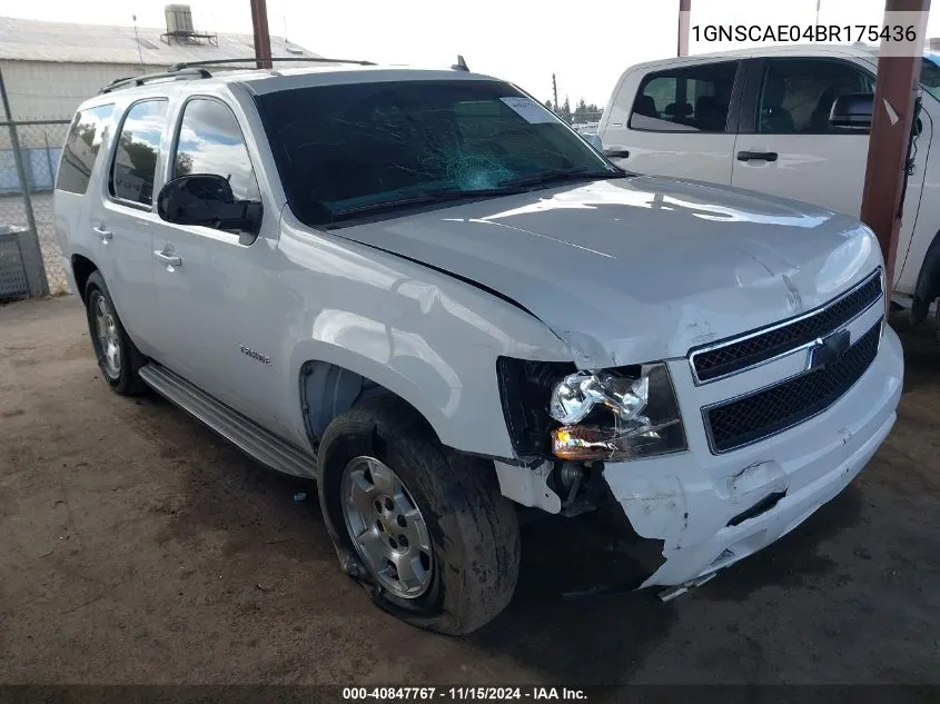 2011 Chevrolet Tahoe Ls VIN: 1GNSCAE04BR175436 Lot: 40847767