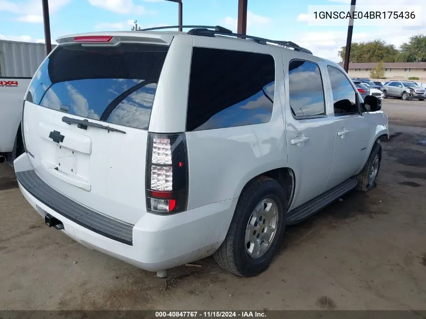 2011 Chevrolet Tahoe Ls VIN: 1GNSCAE04BR175436 Lot: 40847767