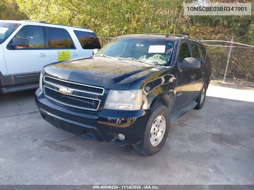 2011 Chevrolet Tahoe Lt VIN: 1GNSCBE03BR347901 Lot: 40849224