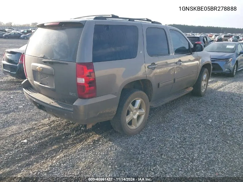 2011 Chevrolet Tahoe Lt VIN: 1GNSKBE05BR278888 Lot: 40861437