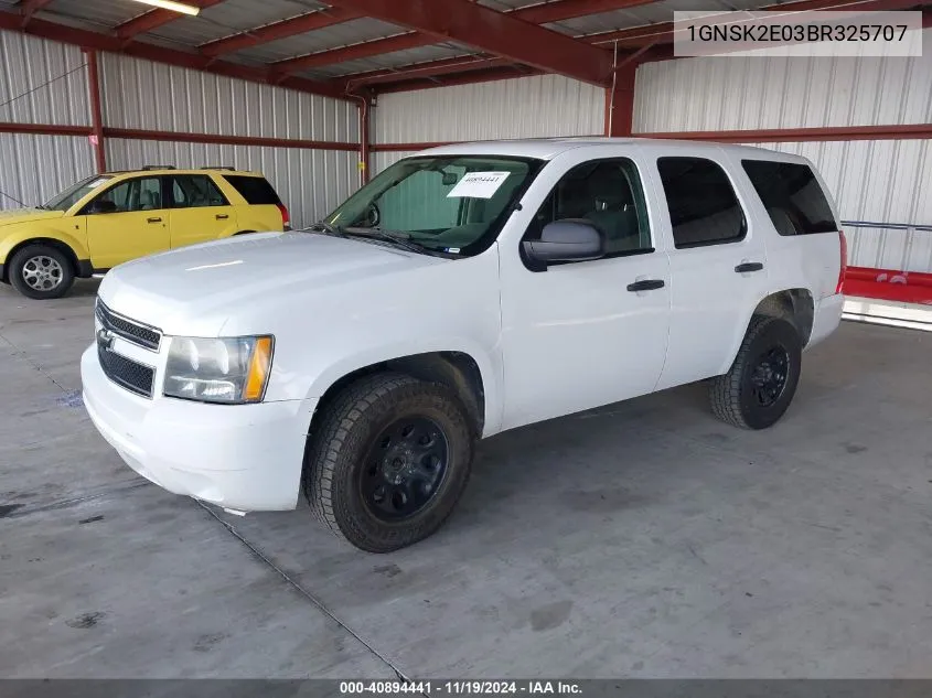 2011 Chevrolet Tahoe Commercial Fleet VIN: 1GNSK2E03BR325707 Lot: 40894441