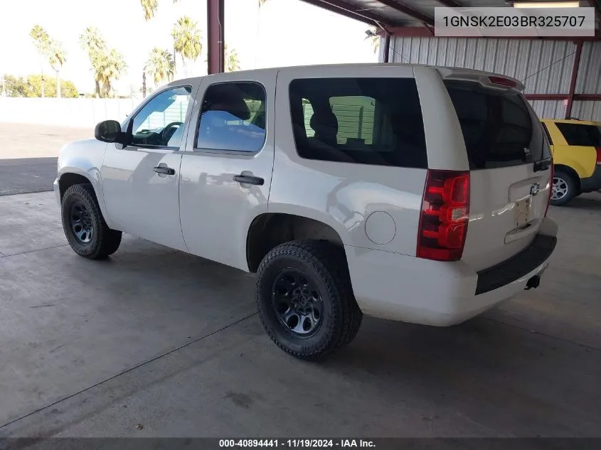 2011 Chevrolet Tahoe Commercial Fleet VIN: 1GNSK2E03BR325707 Lot: 40894441