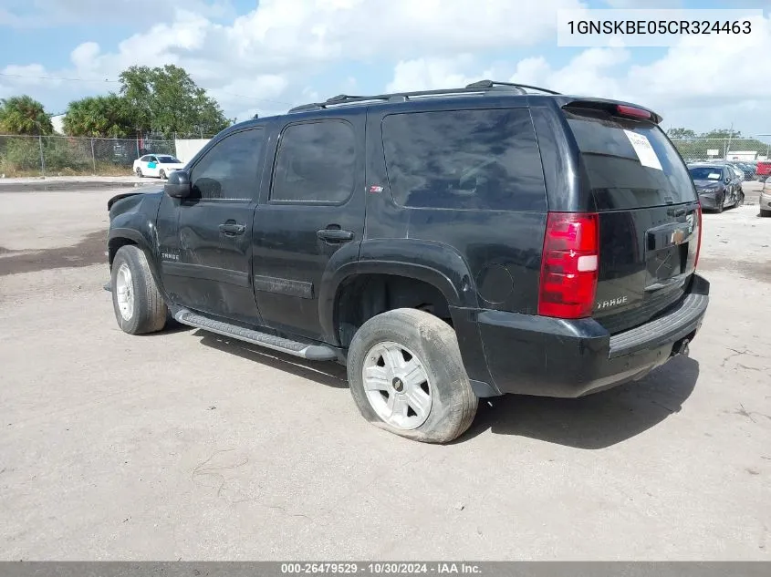 2012 Chevrolet Tahoe Lt VIN: 1GNSKBE05CR324463 Lot: 26479529