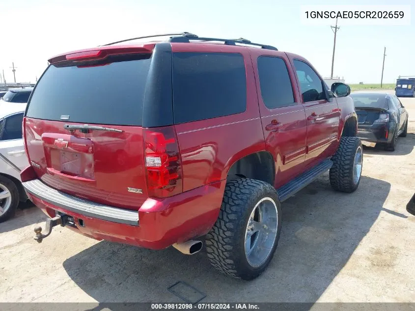 2012 Chevrolet Tahoe Ls VIN: 1GNSCAE05CR202659 Lot: 39812098