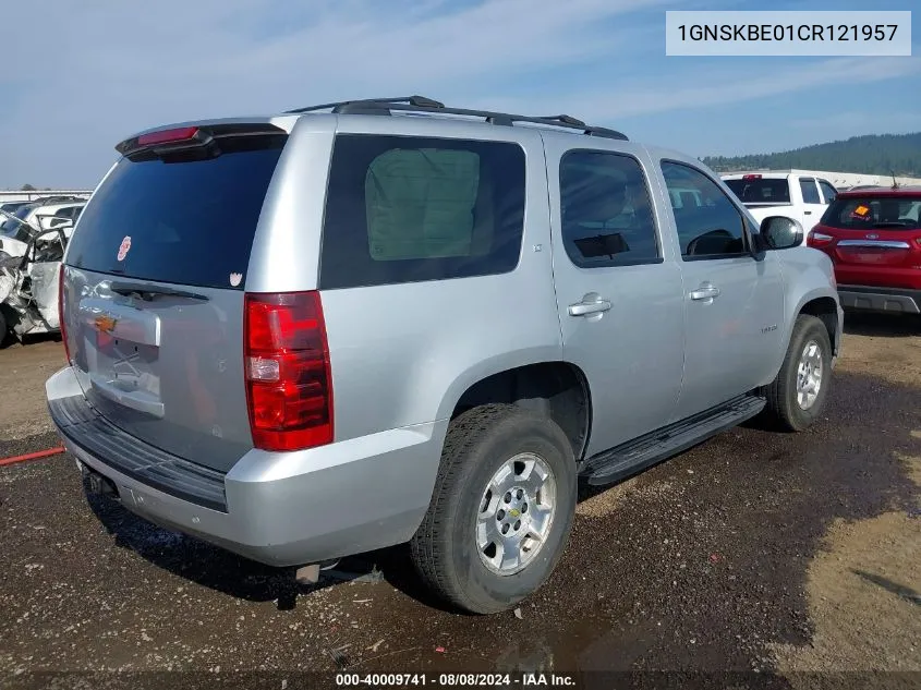 2012 Chevrolet Tahoe Lt VIN: 1GNSKBE01CR121957 Lot: 40009741