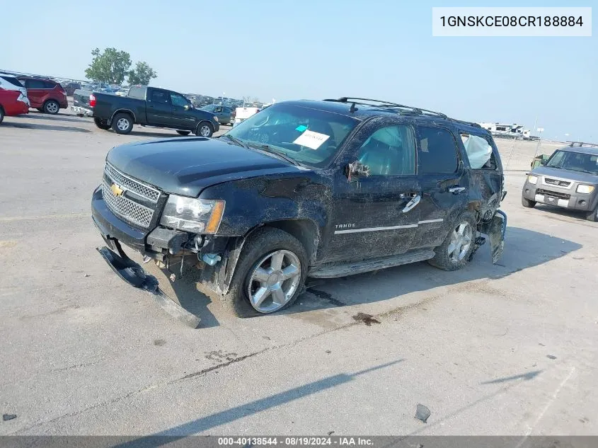 2012 Chevrolet Tahoe Ltz VIN: 1GNSKCE08CR188884 Lot: 40138544