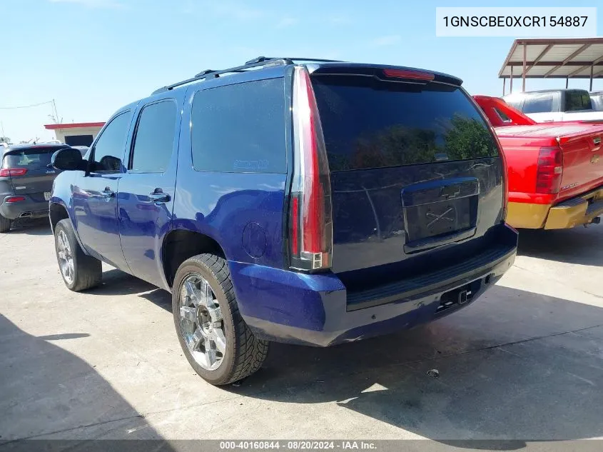 2012 Chevrolet Tahoe Lt VIN: 1GNSCBE0XCR154887 Lot: 40160844