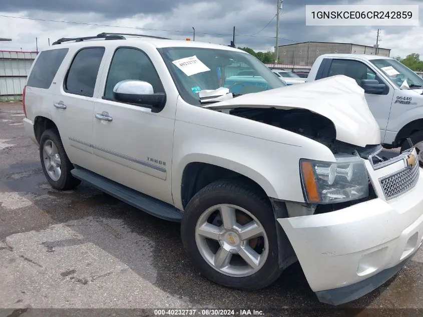 2012 Chevrolet Tahoe Ltz VIN: 1GNSKCE06CR242859 Lot: 40232737