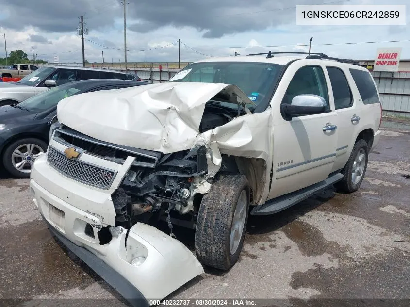 2012 Chevrolet Tahoe Ltz VIN: 1GNSKCE06CR242859 Lot: 40232737